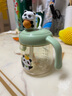 貝親兒童牛奶杯1-3歲寶寶喝水喝奶PPSU直飲奶瓶雙吸管水杯 綠色330mL 曬單實(shí)拍圖