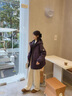 衣典零一（LEDIALYI）加絨派克棉服女中長(cháng)款冬季2025新款女裝時(shí)尚百搭棉衣加厚保暖外套 紫色 M 曬單實(shí)拍圖
