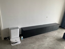 櫻洛巖板黑色電視柜落地茶幾組合客廳高級感2025新款輕奢實木電視機柜 實木2.4米大圓角地柜 曬單實拍圖