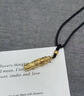 中國黃金（CHINA GOLD）金神龍盤柱黃吊墜男女福字轉(zhuǎn)運(yùn)珠黃金掛墜節(jié)日生日禮物送愛人男友 神龍盤柱+福字珠【黑繩】約0.42g 曬單實(shí)拍圖