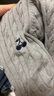 UR2025秋季新款女裝休閑絞花肌理櫻桃刺繡針織開(kāi)衫UYY950116 冷灰 L 曬單實(shí)拍圖