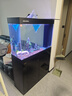 閩江（minjiang）魚(yú)缸水族箱客廳家用中大型底濾輕奢極簡(jiǎn)造景超白玻璃金龍魚(yú)缸 尊貴黑色（基礎款） 長(cháng)100x寬34x高152cm（超白玻璃） 曬單實(shí)拍圖