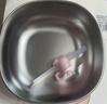 樂(lè )扣樂(lè )扣嬰兒輔食碗寶寶吃飯吸盤(pán)碗帶蓋手柄碗兒童餐具不銹鋼吸管喝粥小碗 曬單實(shí)拍圖