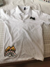 羅蒙男童短袖polo衫校園服飾春夏新款T恤女童班服 白色短袖POLO衫 150 曬單實(shí)拍圖