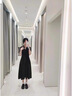花花公子大碼胖mm赫本風(fēng)黑色連衣裙女2025夏季新款氣質(zhì)名媛女神感長(zhǎng)裙 黑色 L 建議100-120斤 曬單實(shí)拍圖