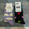 Happy Socks襪子女ins潮洛麗塔襪子堆堆襪25春夏新品 彩色心心  均碼36-40 曬單實(shí)拍圖