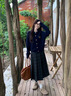 唐菓蜜連衣裙女秋冬季2025新款女裝時(shí)尚減齡學(xué)院風(fēng)韓系氛圍感穿搭套裝裙 藏青毛衣+格子裙 M 曬單實(shí)拍圖