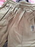 馬登工裝隨心裁重磅針織衛褲復古錐形褲運動(dòng)休閑褲松緊腰長(cháng)褲子男春 橄欖綠 M 曬單實(shí)拍圖