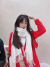 CharisKitty小c&k圍巾女2025新款秋冬季圍脖男款保暖韓系高級感生日七夕禮物 CK圍巾-白色【節(jié)日限定禮盒包裝】 曬單實拍圖