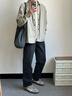 AJMG正版美式灰色經典板鞋男女款2025新款秋冬季復古平底阿甘德訓鞋 灰色草莓熊（專柜品質） 42 曬單實拍圖
