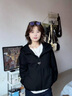 鴨鴨（YAYA）【王一博同款】羽絨服男女同款2025秋冬新款休閑短款情侶厚外套YX 玫紅 【輕盈保暖/柔軟親膚】 M 110-130斤 曬單實(shí)拍圖
