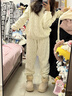 睡衣女秋冬女2025年新款珊瑚絨加絨加厚家居服保暖寬松圓領(lǐng)套裝女 奶白色 【睡衣套裝 奶fufu上衣+褲子】 均碼 【推薦80-130斤】 曬單實(shí)拍圖