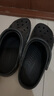 crocs卡駱馳洞洞鞋貝雅男鞋女鞋輕便耐磨一腳蹬拖鞋休閑鞋|10126 黑色-001 45 (290mm) 曬單實(shí)拍圖
