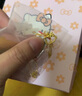 亮冠999足金鏤空KT貓頭吊墜女凱蒂貓蝴蝶結kitty貓黃金可愛(ài)掛墜送女友 小版鏤空貓+金珠約0.7-0.8g+黑繩 曬單實(shí)拍圖