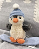 Jellycat花生企鵝雪板裝毛絨玩具安撫公仔禮物2025圣誕新品送禮生日禮物 灰色 Small 曬單實(shí)拍圖