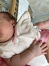 歐孕（OUYUN）新生嬰幼兒口水巾圍嘴a類夏季薄款防吐奶寶寶圍兜 粉紅小兔28×26 曬單實拍圖