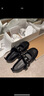 CHARLES&KEITH25秋季新品圓頭平底鉚釘芭蕾瑪麗珍鞋生日禮物CK1-70381146 Black黑色 36 （230） 曬單實(shí)拍圖