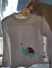 優(yōu)奇寶寶秋衣嬰兒衣服純棉印花內衣T恤套頭全棉卡通兒童春秋打底衣服 曬單實(shí)拍圖