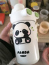 Next Kiss英國聯(lián)名熊貓雙飲保溫杯帶吸管男孩食品級小學生上學水杯直飲壺 熊貓白 540ml 曬單實拍圖