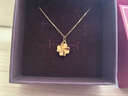 周大生黃金項鏈四葉草足金吊墜女款經(jīng)典金項鏈送女友老婆媽媽生日禮物 足金吊墜約0.4-0.45g+【贈S925銀鏈】+經(jīng)典禮盒 曬單實(shí)拍圖