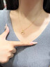 HelloKitty黃金項鏈足金999KT貓吊墜蝴蝶結(jié)鎖骨鏈送女友閨蜜禮物 足金KT貓吊墜金0.3g（贈銀鏈） 曬單實拍圖
