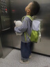 SHUKIKU兒童書(shū)包幼兒園背包防丟失輕便防潑水大容量雙肩包M碼 綠豆薄荷 曬單實(shí)拍圖