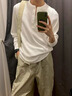 名創(chuàng  )優(yōu)品亨利領(lǐng)t恤男款長(cháng)袖秋季灰色高級感重磅華夫格體恤男生休閑打底衫 【肌理華夫格】麻灰(純色) L /175(推薦120-140斤) 曬單實(shí)拍圖