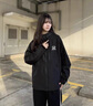 C.MATK沖鋒衣男女同款春秋季新款戶(hù)外潮牌登山服防風(fēng)防水連帽外套上衣 黑色-B【單衣】 XL 曬單實(shí)拍圖