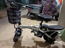 綠源電動自行車新國標(biāo)代駕折疊電動車超長續(xù)航鋁合金鋰電池助力電瓶車 航空版白色-20A-純電60公里 曬單實拍圖