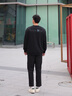 GXG男裝 黑色字母圖案簡(jiǎn)約時(shí)尚圓領(lǐng)衛衣男 秋冬新品 黑色 XL 曬單實(shí)拍圖