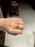 六福珠寶 黃金戒指碎碎冰小方鏡足金軟鏈戒指 計價(jià) 14號-約3.57克 曬單實(shí)拍圖