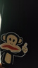 大嘴猴（paul frank）童裝男童套裝2024秋季新款女童中大童圓領(lǐng)舒適套頭衛衣百搭兩件套 黑色 160 曬單實(shí)拍圖