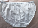 維多利亞的秘密 維密LOGO腰帶舒適無(wú)縫抗菌比基尼包臀女三角內褲馬年本命年 34Y5椰果白-字母款 11262532 M 曬單實(shí)拍圖
