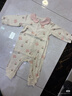 minibala巴拉嬰幼兒連體衣條紋背帶假兩件可外穿寶寶衣服新款2025秋新款 白咖色調00415 90cm 曬單實拍圖