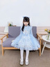 G.DUCKKIDS小黃鴨艾莎公主裙女童連衣裙春秋冬愛(ài)莎兒童裙子女孩洛麗塔禮服裙 單裙+頭紗 110 建議4~5歲【100-110cm】cm 曬單實(shí)拍圖