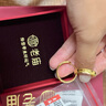 老廟黃金耳環(huán)批花C形耳釘耳圈送女友送給媽媽生日禮物 曬單實(shí)拍圖
