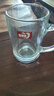 工廠(chǎng)直發(fā)玻璃杯加厚耐高溫泡茶杯家用喝水杯玻璃杯帶把透明啤酒杯 清雅把杯 340ml 6只 曬單實(shí)拍圖