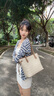 CinvaiKrose托特包女包2025新款大容量通勤單肩包包生日七夕情人節(jié)禮物送女友 菱格米白【送女友老婆走心實用】 曬單實拍圖