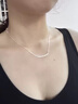 胖東來(lái)品質(zhì)999純銀微笑項鏈2025新款鎖骨鏈女感輕奢毛衣鏈 999銀微笑項鏈 曬單實(shí)拍圖