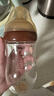 世喜新生兒防脹氣奶瓶3-7個月玻璃嬰兒仿母乳奶嘴240ml 曬單實拍圖