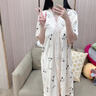 西忘帶胸墊睡裙女士春夏季網(wǎng)紅風可愛帕恰狗睡衣短袖連衣裙孕婦家居服 5104 開衫英文小狗 帶胸墊 2XL 曬單實拍圖