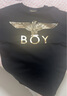 BOY LONDON【暗黑羅盤(pán)】春夏男女同款燙金印花潮牌短袖T恤N01906 黑印金 XS 曬單實(shí)拍圖