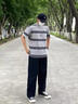 雅鹿彎刀褲男垂感直筒潮牌休閑褲男生運(yùn)動褲寬松闊腿褲潮流顯瘦褲子男 黑色 XL 曬單實(shí)拍圖