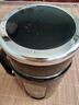 辦公室雙層玻璃水杯帶把手塑殼禮品水杯茶水分離花茶杯子 把手杯-黑色 500ml 曬單實(shí)拍圖