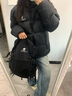 駱駝火山羽絨服男女款城市輕戶(hù)外加厚防寒面包服冬季外套 黑色 S 曬單實(shí)拍圖