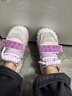 OETZI丑萌鞋女厚底果凍鞋低幫鞋秋季帆布鞋 ins小眾設計款 粉紫色T23340105 37 曬單實(shí)拍圖