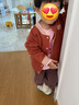 拉比秋冬兒童外套不倒絨全開(kāi)男女童裝保暖嬰兒棒球服寶寶外衣 橙紅色 90 cm 曬單實(shí)拍圖