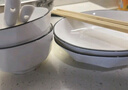 幾物森林 一人食碗碟套裝餐具套裝碗筷組合盤(pán)子碗家用送禮鉆石碗8件套 曬單實(shí)拍圖