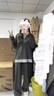 愛莉安娜孕婦裝時尚休閑運動套裝秋冬連帽顯瘦寬松慵懶風闊腿褲洋 深灰色套裝(上衣+褲子) L 曬單實拍圖