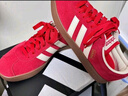 adidas「T頭鞋」VL COURT復古休閑板鞋德訓鞋男女阿迪達斯輕運動(dòng) 淺猩紅/暖香草色/黃色   37 曬單實(shí)拍圖